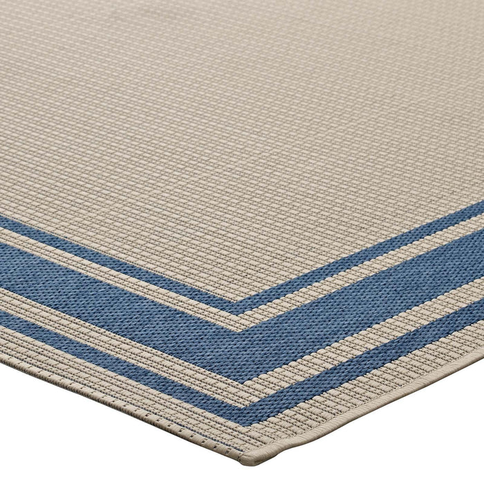 Rim Solid Border 8x10 Indoor and Outdoor Area Rug