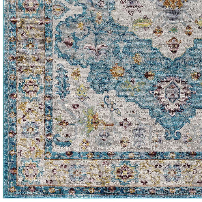 Success Anisah Distressed Floral Persian Medallion 4x6 Area Rug