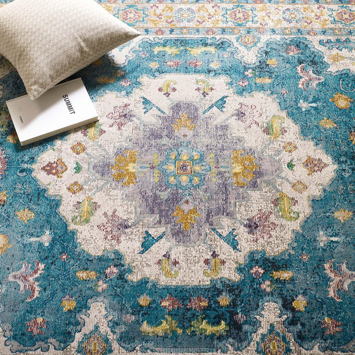 Success Anisah Distressed Floral Persian Medallion 4x6 Area Rug