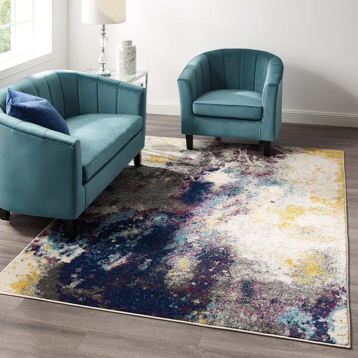 Entourage Adeline Contemporary Modern Abstract 5x8 Area Rug