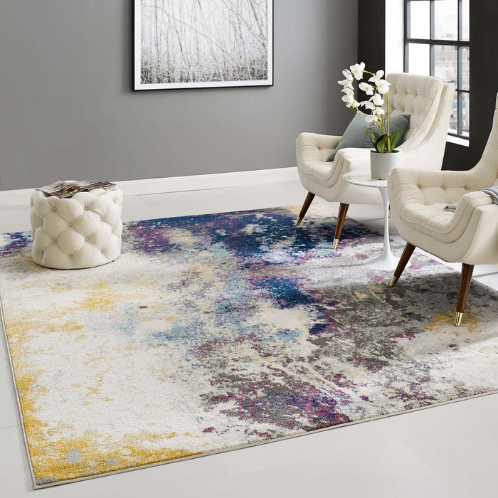 Entourage Adeline Contemporary Modern Abstract 8x10 Area Rug