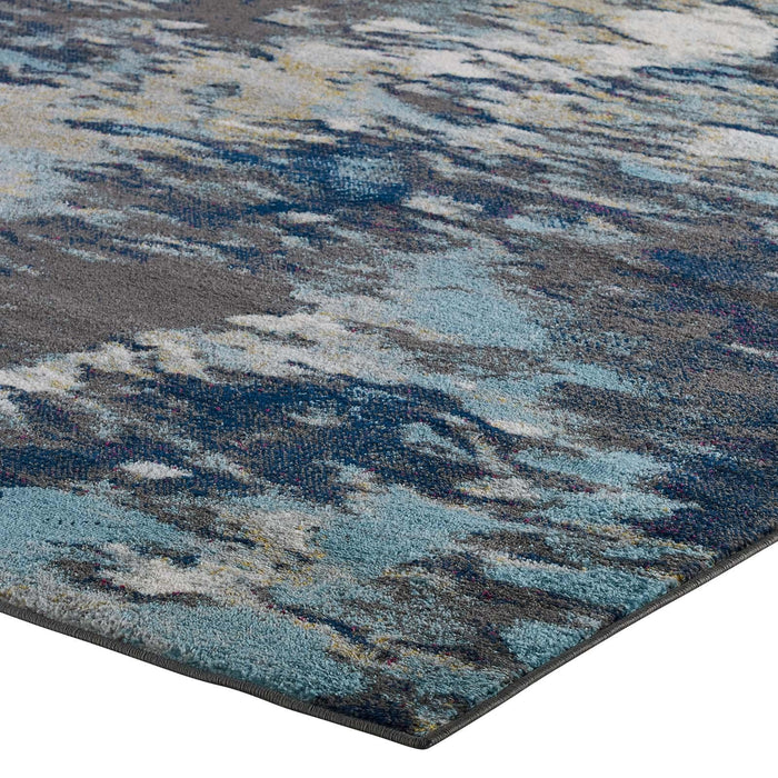 Entourage Foliage Contemporary Modern Abstract 5x8 Area Rug