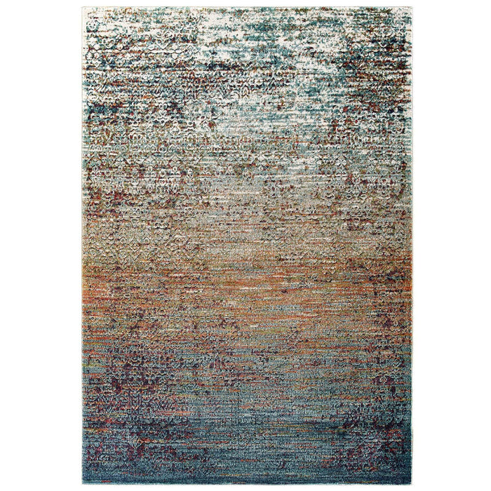 Tribute Jacinda Rustic Distressed Vintage Lattice 5x8 Area Rug image