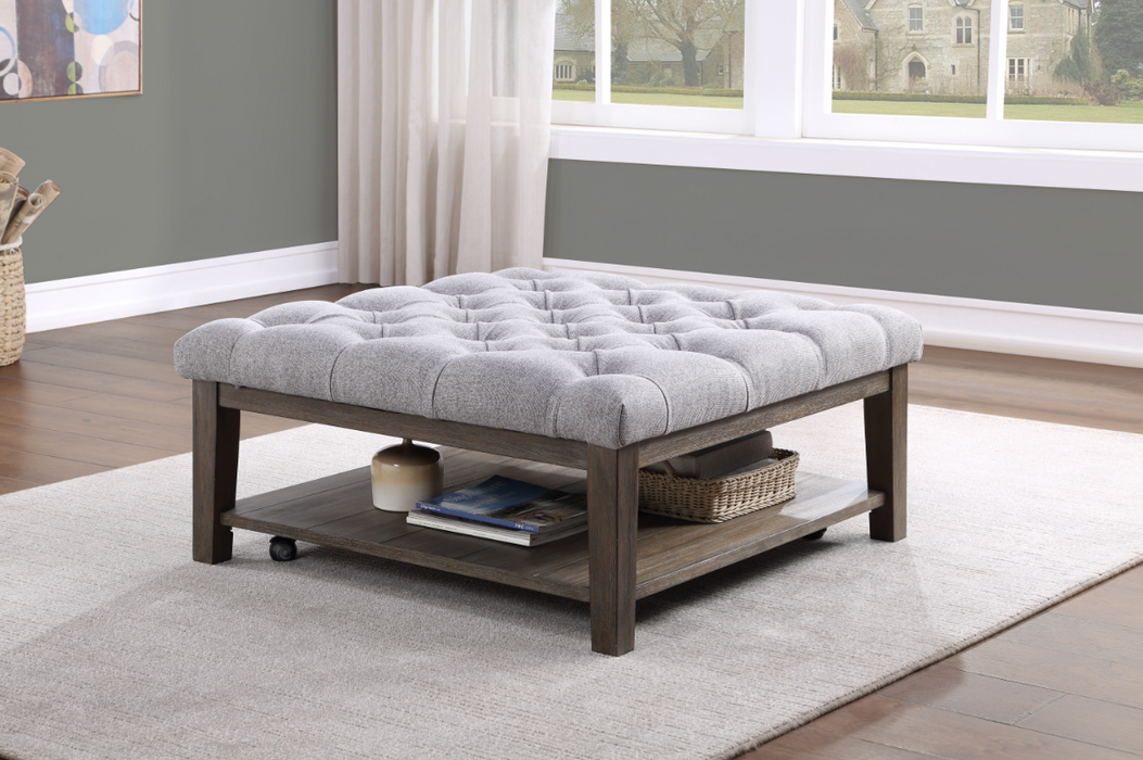 Roseboro Ottoman W/Casters GREY ONLY