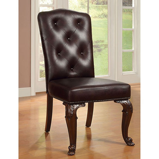 bellagio-brown-cherrypattern-leatherette-side-chair-2ctn