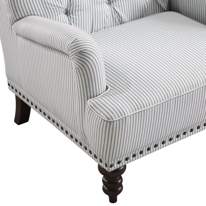 Holland Park Accent Chair GREY/WHITE STRIPE