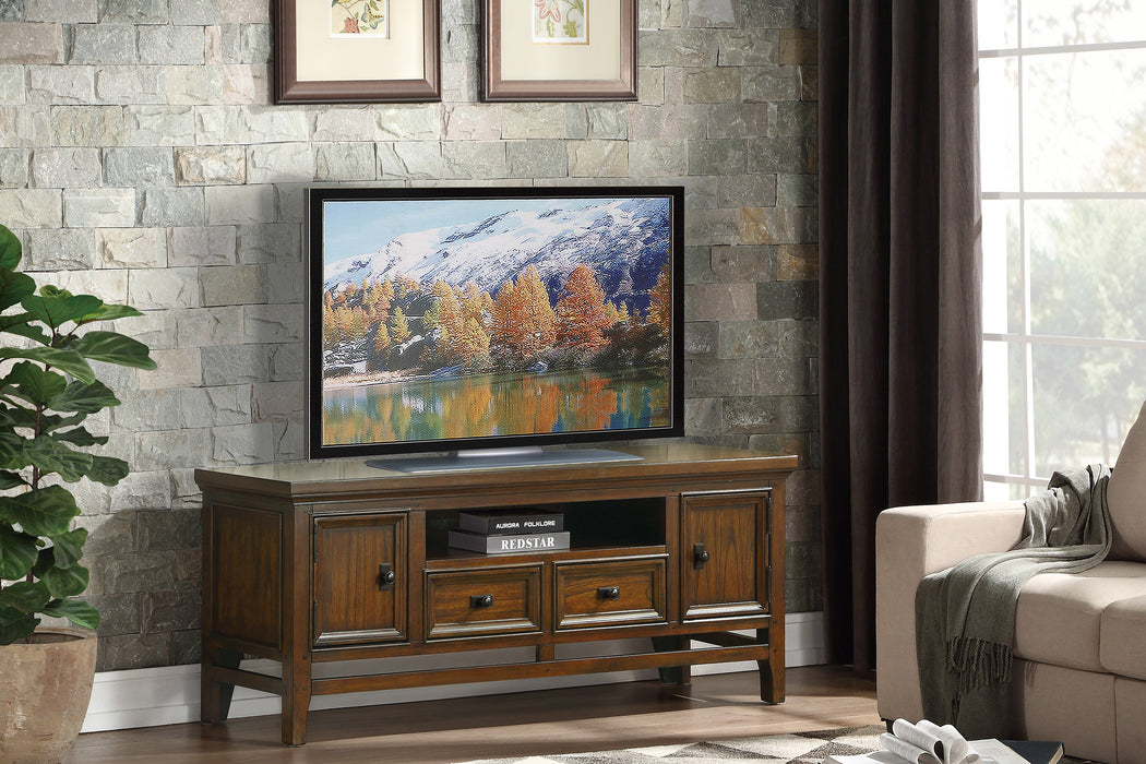 Frazier Park 59" TV Stand BROWN CHERRY ONLY