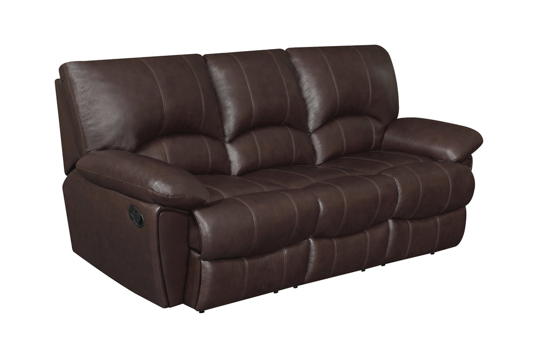 Clifford Top Grain Leather Reclining Sofa BROWN ONLY