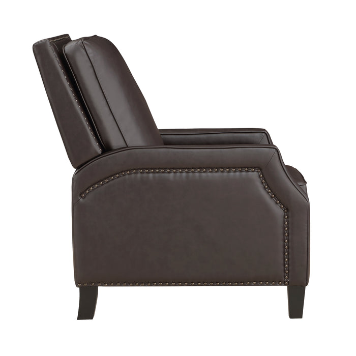 Berenson Push Back Recliner Chair DARK BROWN VINYL