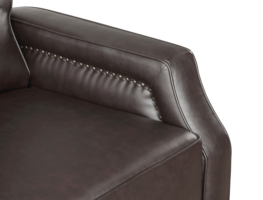 Berenson Push Back Recliner Chair DARK BROWN VINYL