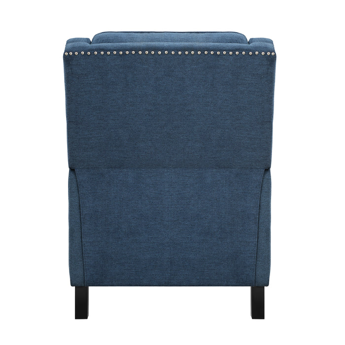 Banks Push Back Recliner Chair BLUE