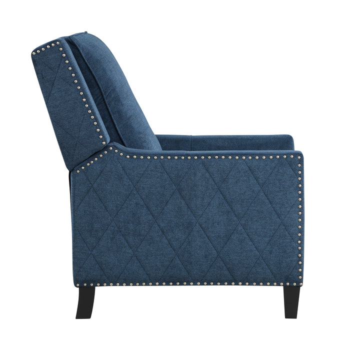 Banks Push Back Recliner Chair BLUE