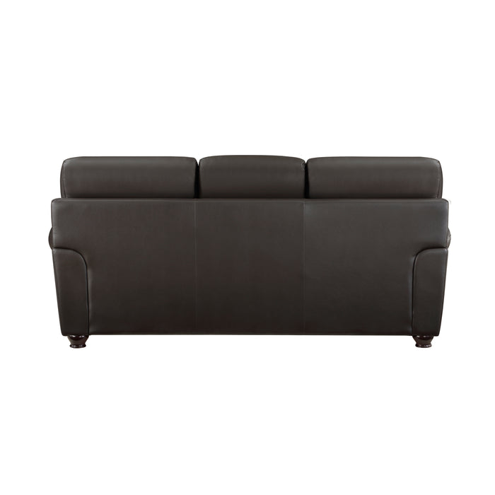 Foxborough Top Grain Leather Sofa DARK BROWN