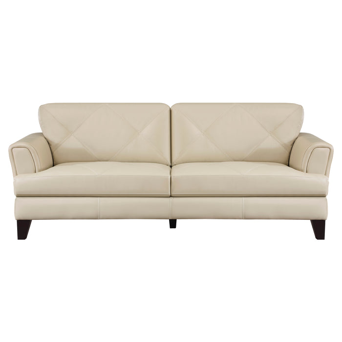 Thierry Top Grain Leather Sofa CREAM