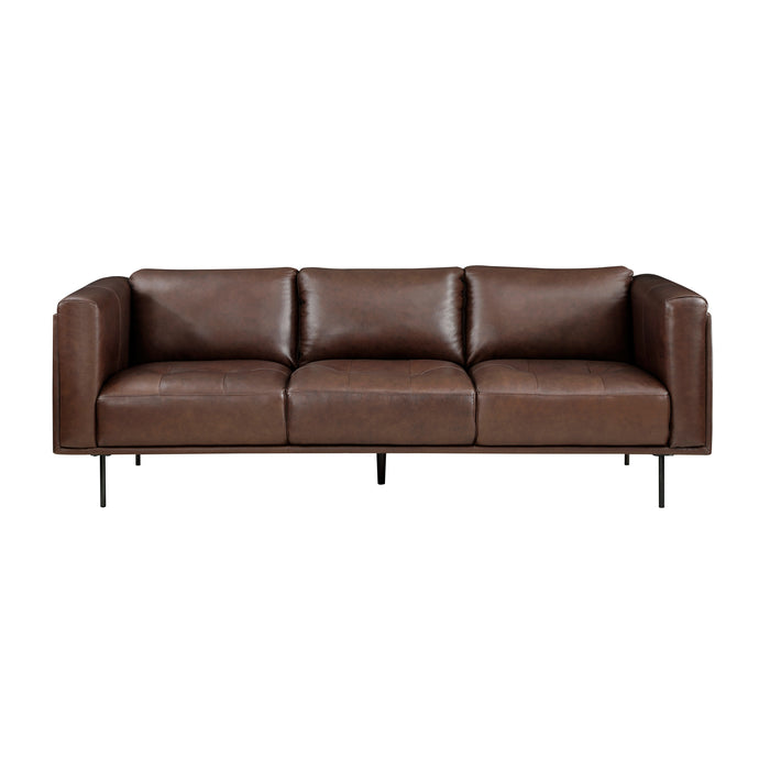 Soren Top Grain Leather Sofa BROWN ONLY 100% LEATHER