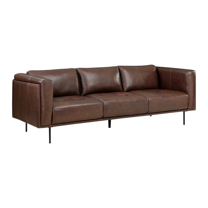 Soren Top Grain Leather Sofa BROWN ONLY 100% LEATHER