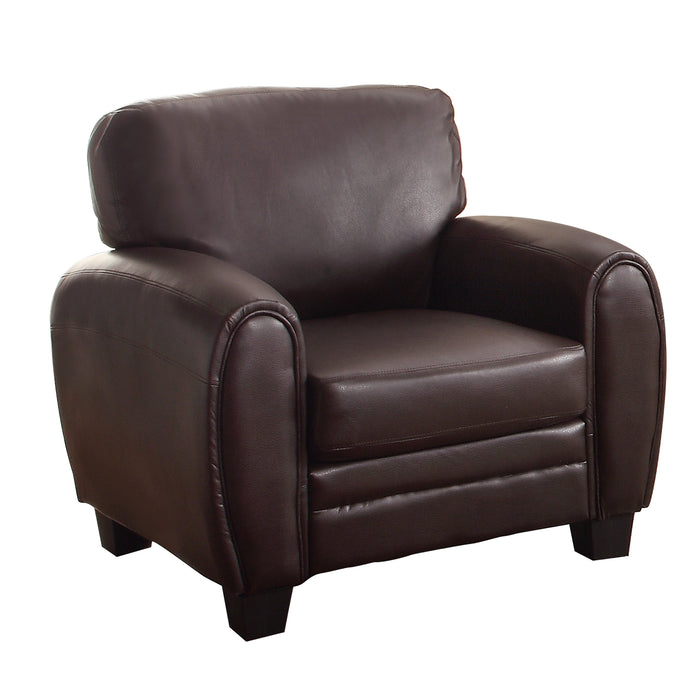 Rubin Sofa DARK BROWN Durable VINYL