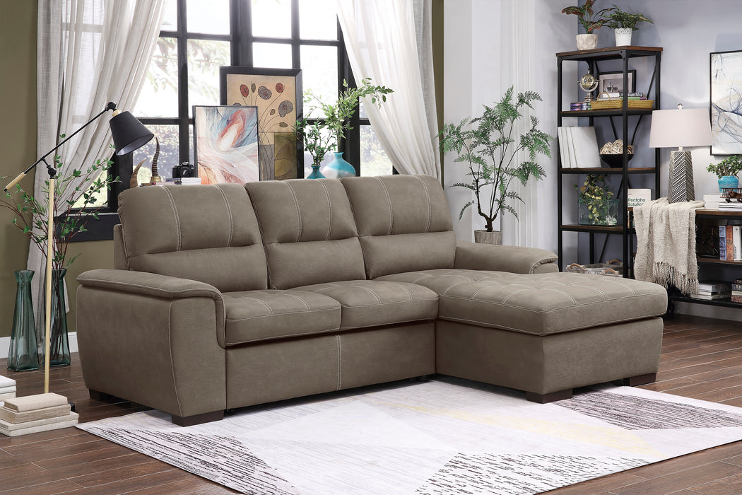 Andes Sectional W/Sleeper & Storage RAF ONLY, TAUPE