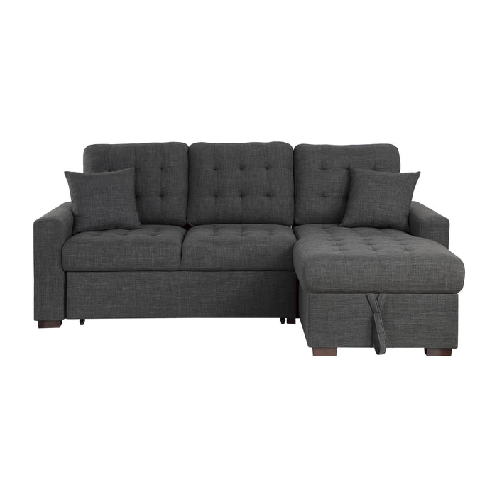 #McCafferty Sectional w/Sleeper & Storage RAF GREY