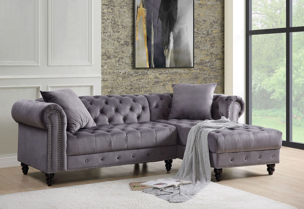 Adnelis Sectional RAF only GREY VELVET