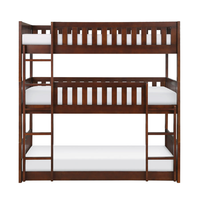 Rowe Triple Twin Bunk Bed CHERRY