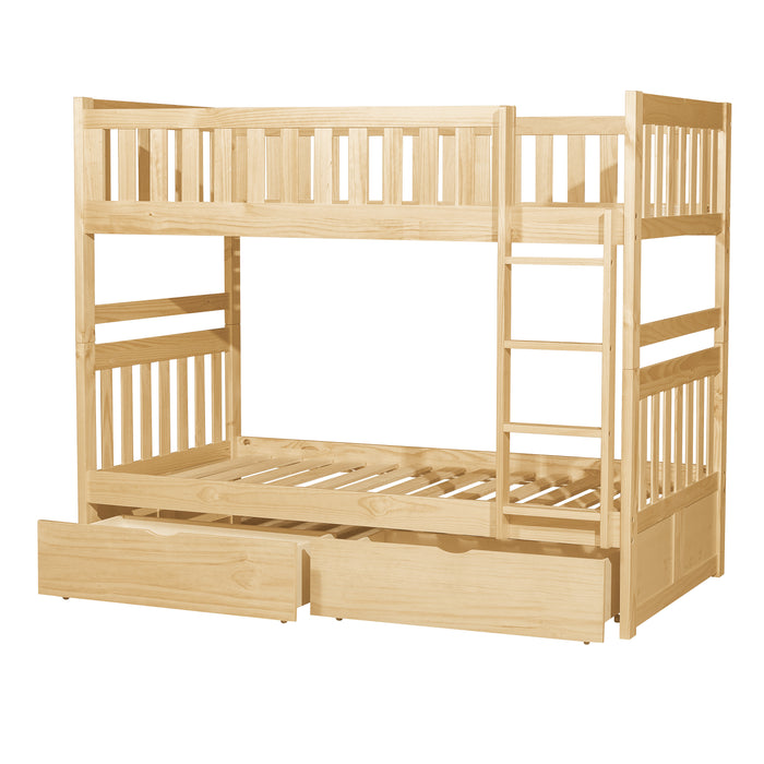 Bartly Twin/Twin Bunk Bed NATURAL PINE