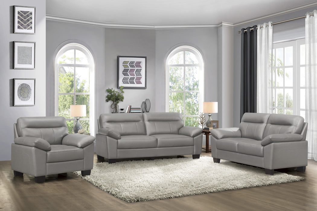 Denizen Sofa  Top Grain Leather MEDIUM GREY