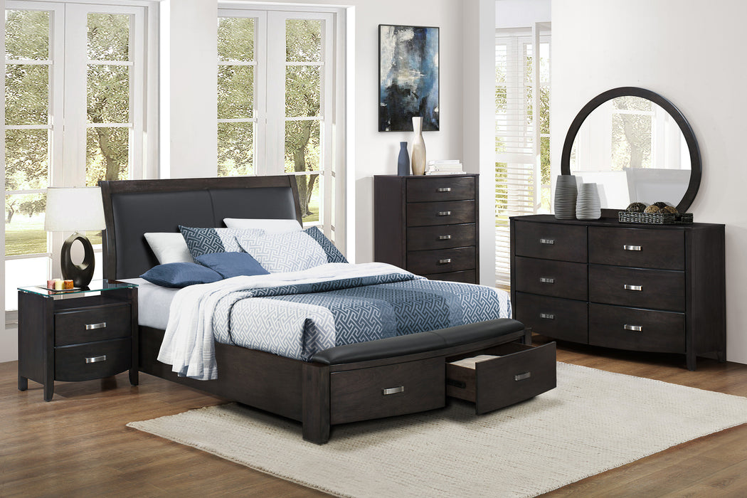 Lyric Queen Platform Storage Bed GREY