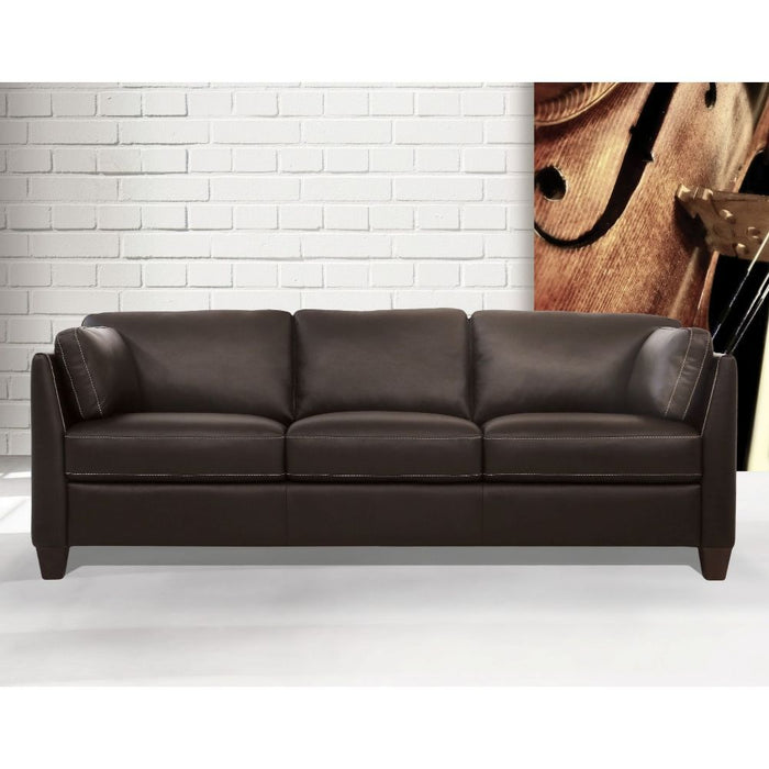 Matias Top Grain Leather Sofa CHOCOLATE