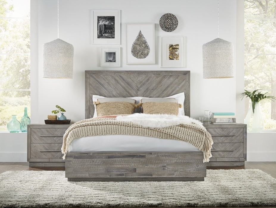 Alexandra Queen Platform Bed w/ STORAGE SOLID WOOD