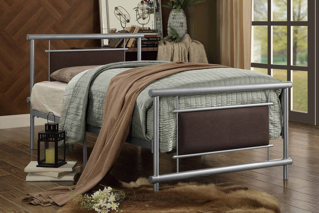 Gavino Twin Platform Bed BROWN ONLY