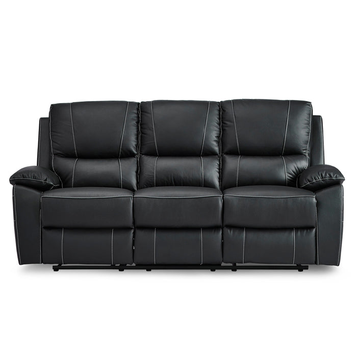 Greeley Top Grain Leather Sofa BLACK