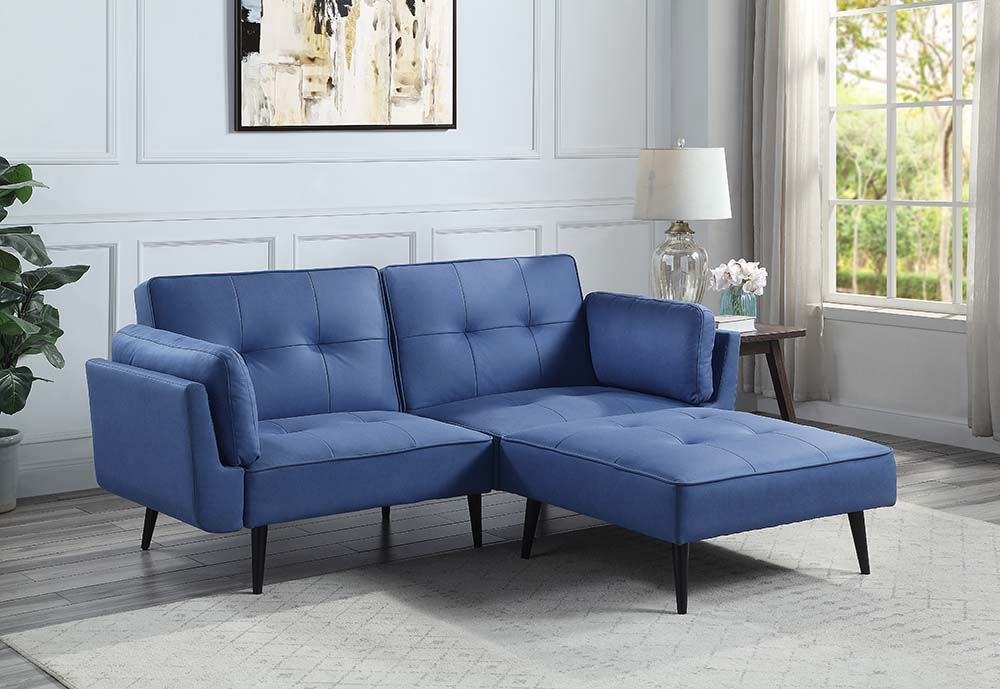 Nafisa Sofa W/movable ottoman BLUE