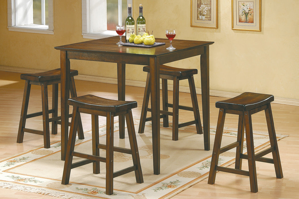 Saddleback 5PC Counter Dining Set BROWN