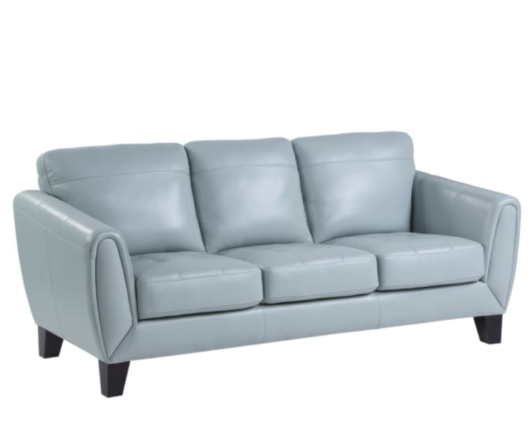 Spivey Top Grain Leather Sofa AQUA